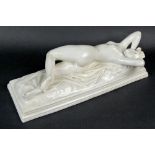 A mid 19th century reclining nude female figure,