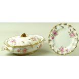 A Royal Crown Derby tureen and cover, 21 by 35 by 15.