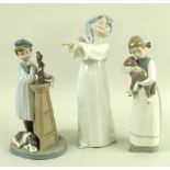 A group of Lladro figurines, comprising girl with a lamb, model no.