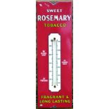 ROSEMARY TOBACCO ENAMEL THERMOMETER. 22.5 by 7.5ins, SWEET/ ROSEMARY/ TOBACCO FRAGRANT &/ LONG