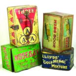 TOBACCO TINS GROUP. Three A Cigarettes/ Golden Virginia, Nosegay Tobacco, Ogdens Nibs Bogie & Lloyds