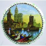 STRASBOURG (KM 84). Multicoloured pot lid & base, 4.7ins diam, produced by the Mayer Factory fro