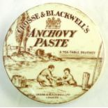 CROSSE & BLACKWELL POT LID. 3.5ins diam, brown transfer CROSSE & BLACKWELL ANCHOVY PASTE/ A TEA-