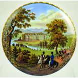 STRATHFIELDSAYE (KM 188) Multicoloured pot lid made by the Pratt factory 4.6ins diam, (the seat of