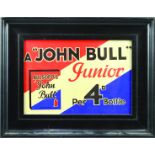 ALLSOPPS FRAMED SHOWCARD. 14 x 11ins, showcard promoting A JOHN BULL/ JUNIOR/ PER 4D BOTTLE t.m.