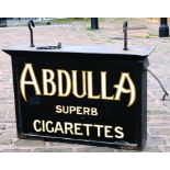 ABDULLA CIGARETTES LIGHTBOX. 33.5 x 22ins, outside hanging illuminating sign for ABDULLA/ SUPERB/
