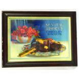 MCVITIE & PRICES FRAMED SHOWCARD. 19 x 14ins, multicoloured image of McVitie & Price biscuits &