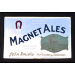 TADCASTER MAGNET ALES MIRROR. 33 x 22.5ins, framed, bevelled edge mirror advertising MAGNET ALES/