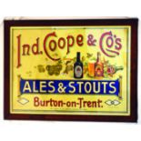 IND COOPE SHOWCARD. 28.75 x 21ins, multicoloured advert for IND COOPE & COS/ ALES & STOUTS/ BURTON-