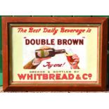 WHITBREAD DOUBLE BROWN SHOWCARD. 21.25 x 15.5ins, framed showcard, for The Best Daily Beverage is/