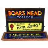 GROUP OF TOBACCO ADVERTS. One BOARS HEAD/ TOBACCO, (re-touched). One Tom Long/ That Grand old rich