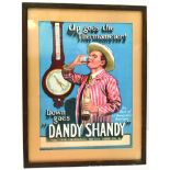 PAIR OF DANDY SHANDY SHOWCARDS. 14.75 x 11.5ins. Framed adverts, one for Summer, UP goes the/