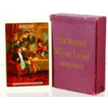 DEWARS WHISKY PLAYING CARDS. Pack of cards in dark red box with Dewars, classic image THE WHISKY