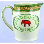 NALDERS FAMOUS/ EMPIRE STOUT. 5ins tall, cream coloured jug with elaborate decorative band around
