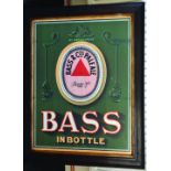 BASS & COS COLOURED FRAMED ADVERT. 29.5ins by 23.5ins, BASS & COS PALE ALE beer label facsimile with