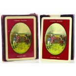JOHNNIE WALKER PLAYING CARDS. Pack of cards in burgundy box with golfing image, 1820 one side,