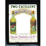 BLACKBURN WHIKSY FRAMED MIRROR. pictorial framed mirror for TWO EXCELLENT/ WHISKIES/ Daniel Thwaites