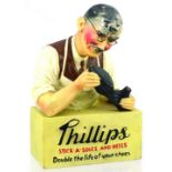BERITEX PHILLIPS SHOP ADVERTISING DISPLAY FIGURE. 12ins tall, naturalistically coloured rubberoid
