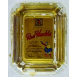 Red Hackle/ SCOTH/ WHISKY GLASS ASHTRAY. 5 x 6.25ins. Printed to the rear with pictorial image of