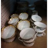 A 20th century Shelley china part tea set and a Royal Albert part tea set.