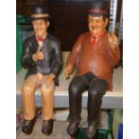 A 20th century resin model of Laurel and Hardy.