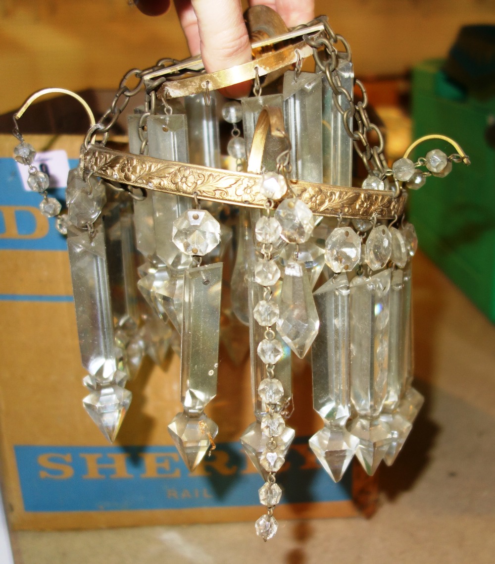 A quantity of bag chandeliers and drops.