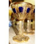 A quantity of 19th century and later dinner glasses,