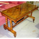 A 19th century walnut rectangular coffee table.