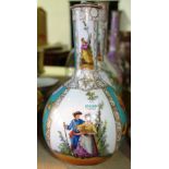 A pair of ceramic vases, decorated with figures, a pair of Satsuma vases and further ceramics,