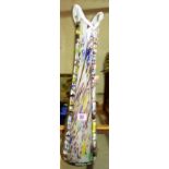 A tall Murano glass vase, 53cm high.