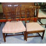 A group of three various 19th century mahogany dining chairs, (3).