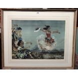 Sir William Russell Flint (1880-1969), Danza Montana, colour print, with blindstamp,