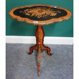 An 18th century French style gilt metal mounted kingwood and mahogany floral marquetry shaped