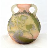 A Galle cameo glass vase, early 20th century,
