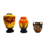A Richard cameo glass vase,