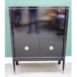 A 20th century ebonised gilt metal mounted secretaire,