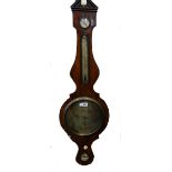 A Victorian mahogany wheel barometer by 'Thomas Gibbs, Stratford Upon Avon',