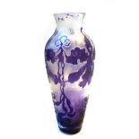 A heavy cameo glass vase early 20th century,