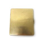 A 9ct gold rectangular cigarette case, with engine turned decoration, the date letter rubbed,