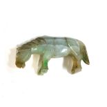 A Chinese jadeite carving of a horse, 19th/20th, standing four-square with head lowered,