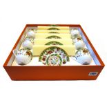 A Hermes part tea service decorated in the 'Le Jardin de Pythagore' pattern,