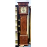 A George III oak longcase clock, the dial signed William If? Settle,