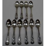 Six George IV double struck King's pattern teaspoons,