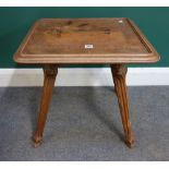 Probably Emile Galle, an early 20th century floral marquetry inlaid rectangular occasional table,