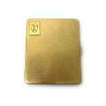 A 9ct gold rectangular cigarette case,