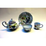 A modern Delft pottery part dinner service decorated with stylised flowers,