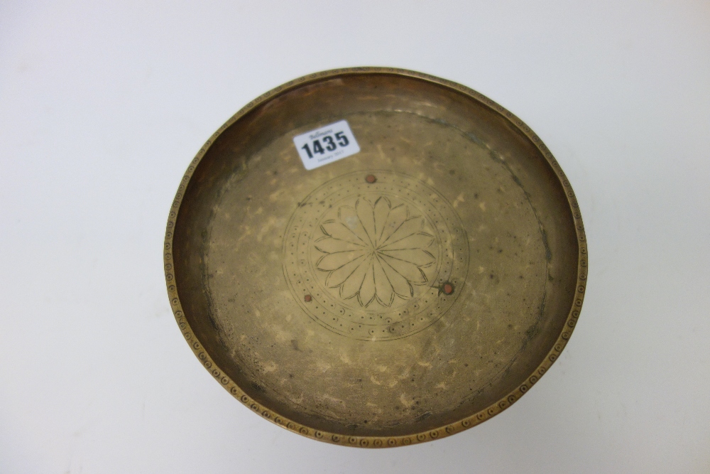 A Tibetan mixed metal tazza, 19th century, - Image 2 of 3