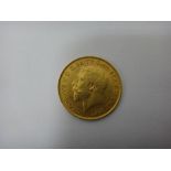 A George V half sovereign 1914.