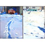 Viktor Vladimirovich Zavatski (1932-2003), A group of nine snow scenes,