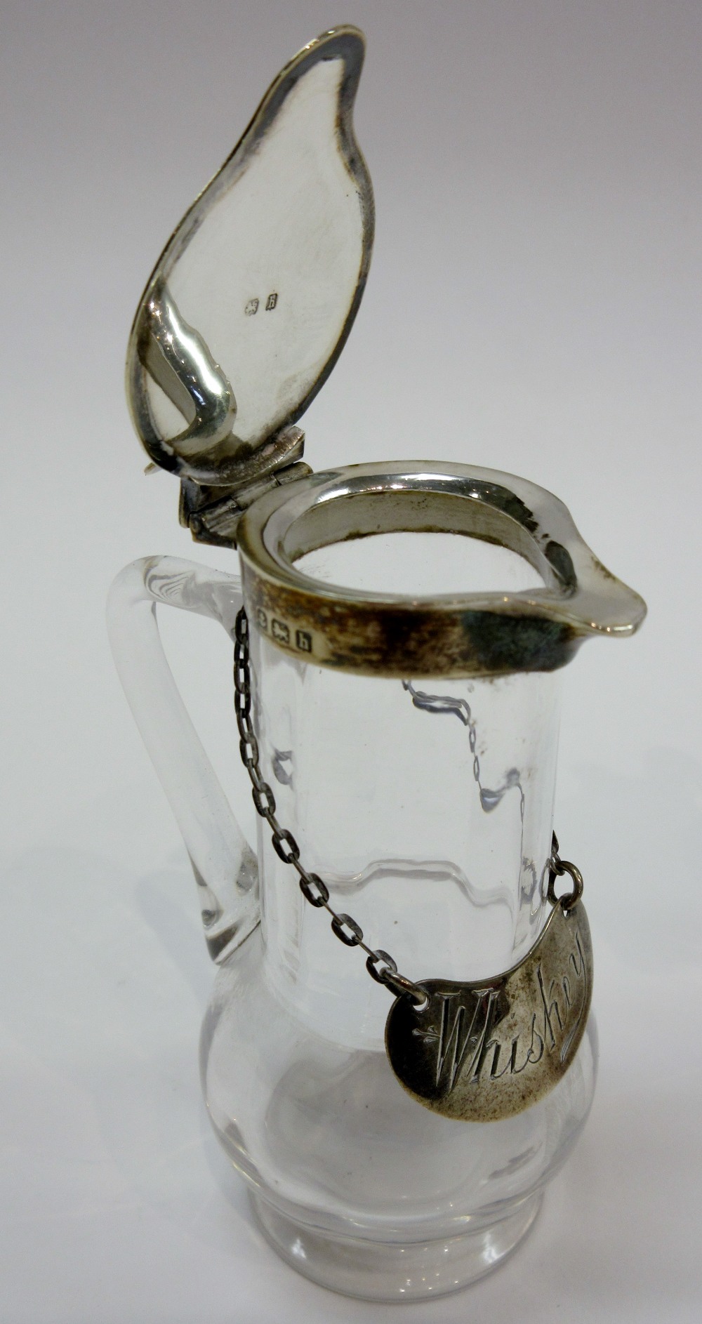 A group of four silver mounted and glass whisky noggins, - Image 3 of 7